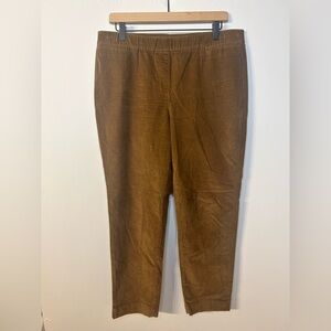 J.Jill Brown Corduroy Pull On Pants, Size 14